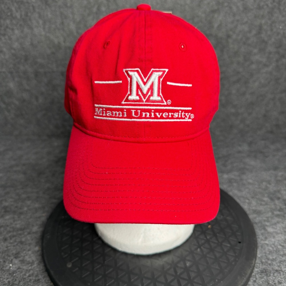 The Game Miami University‎ Redhawks Baseball Cap Hat Red Adjustable NWT 09FH